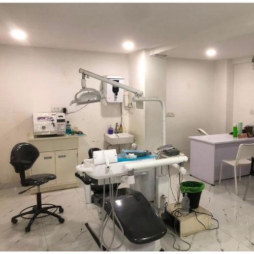 Advanced dental treatment in progress