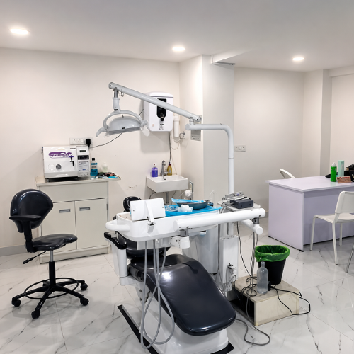 Modern dental clinic interior with advanced equipment